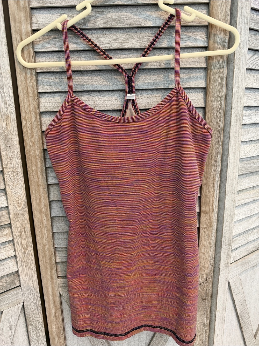Lululemon Power Y Women’s Multicolor Strappy Tank Top - Pink/Orange Blend size 8